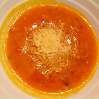 チーズとかぼちゃとひよこ豆のスープ